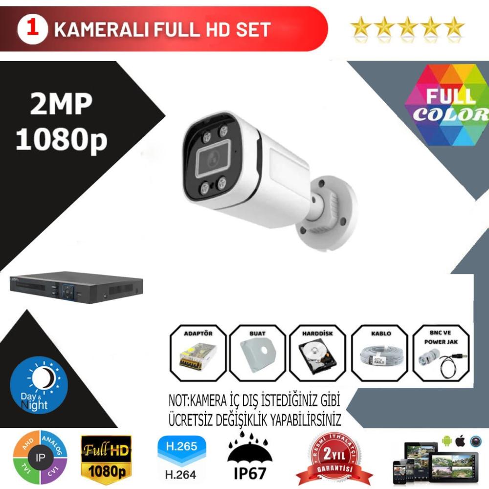 1 Kameralı 2MP Kurulum Dahil