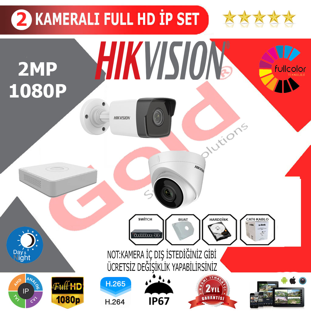 Hik 2 li İP Kamera Montajlı